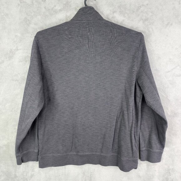 Mens Gray Van Heusen Pullover Sweater 1/4 Zip Long Sleeve Mock Neck Size XL - Picture 8 of 12